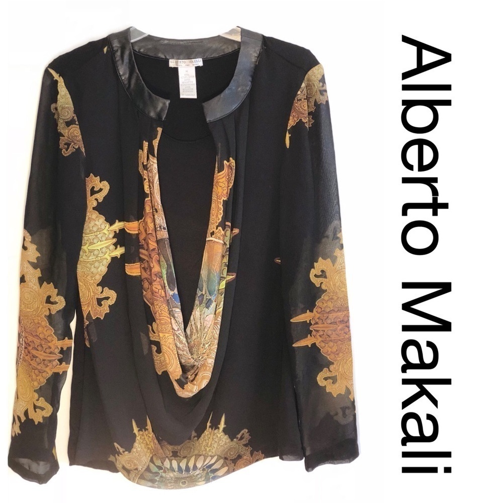 Alberto makali blouse size M ornate design​